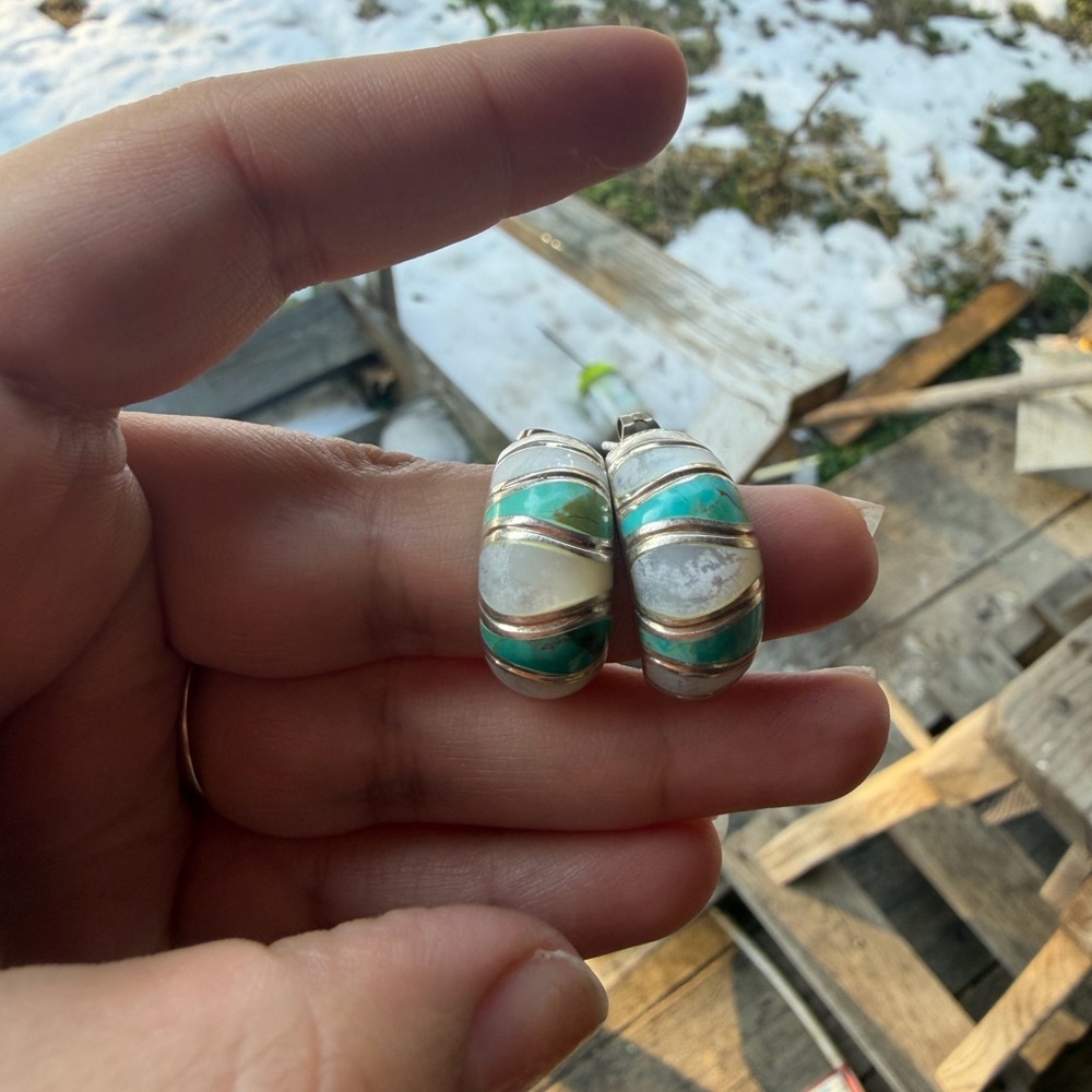 Silver Turquoise Earrings